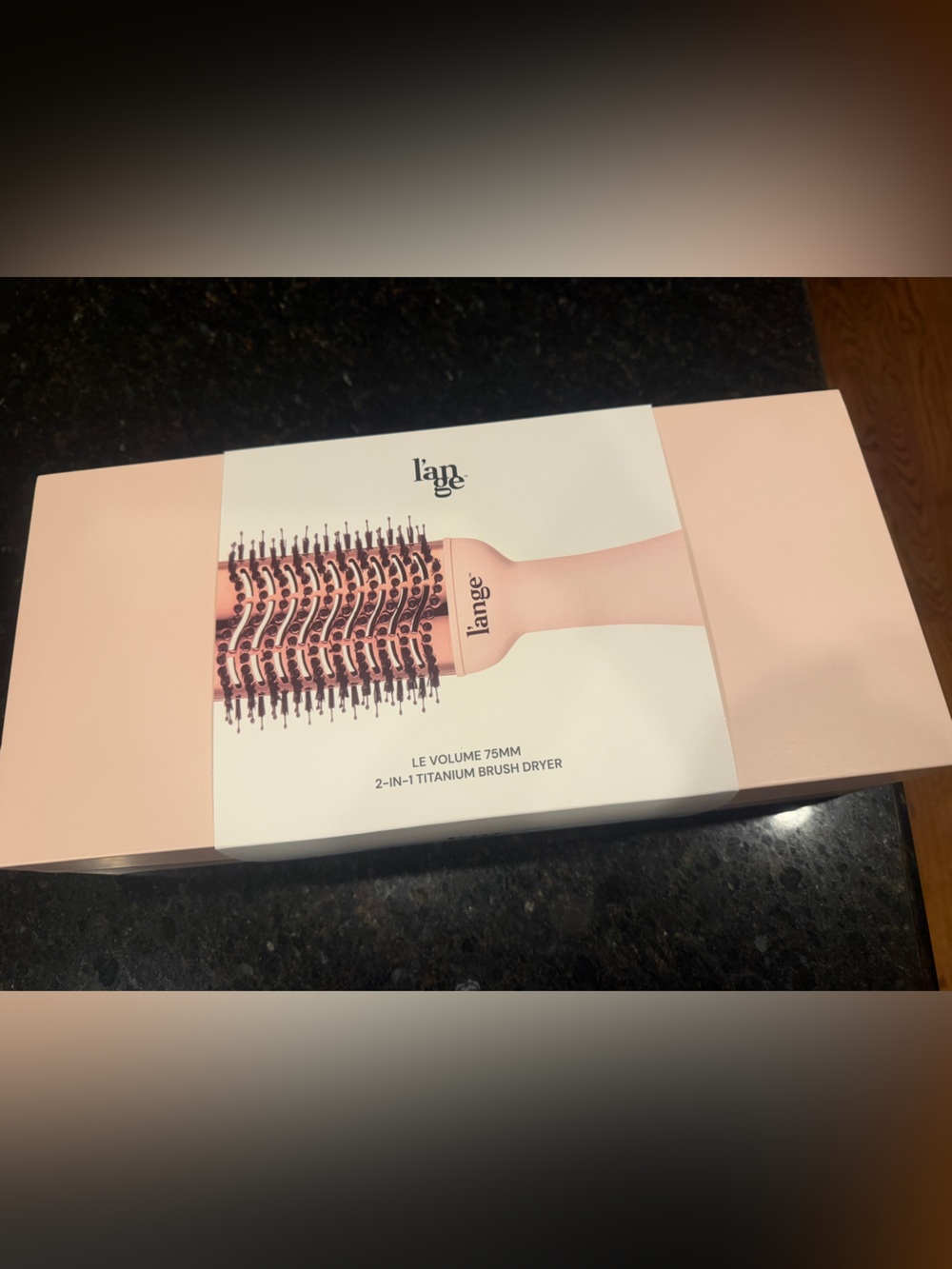 EUC Lange 2-in-1 Titanium Round Brush Dryer in Soft Pink
